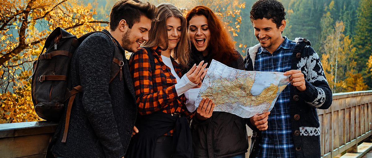Friends planning where to go next